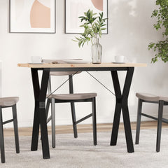 vidaXL Dining Table Y-Frame 100x50x75.5 cm Solid Wood Pine and Steel 1