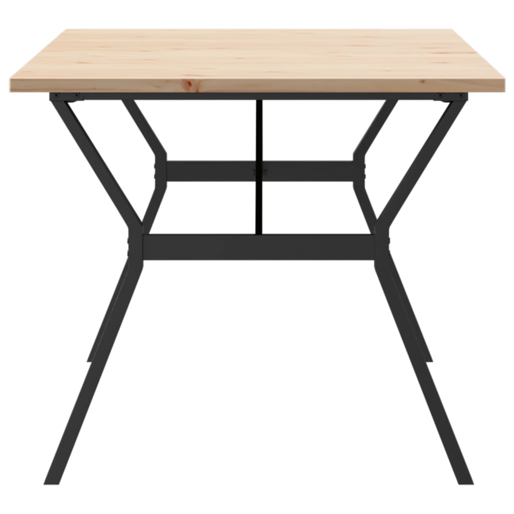 vidaXL Dining Table Y-Frame 180x90x75.5 cm Solid Wood Pine and Steel 5