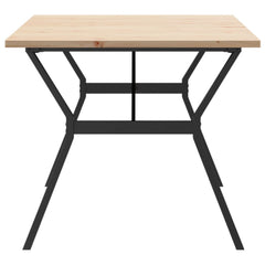 vidaXL Dining Table Y-Frame 180x90x75.5 cm Solid Wood Pine and Steel 5
