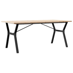 vidaXL Dining Table Y-Frame 180x90x75.5 cm Solid Wood Pine and Steel 6