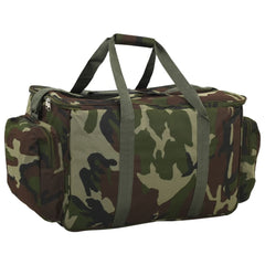 vidaXL Fishing Bag Waterproof Green Camouflage Oxford Fabric 5