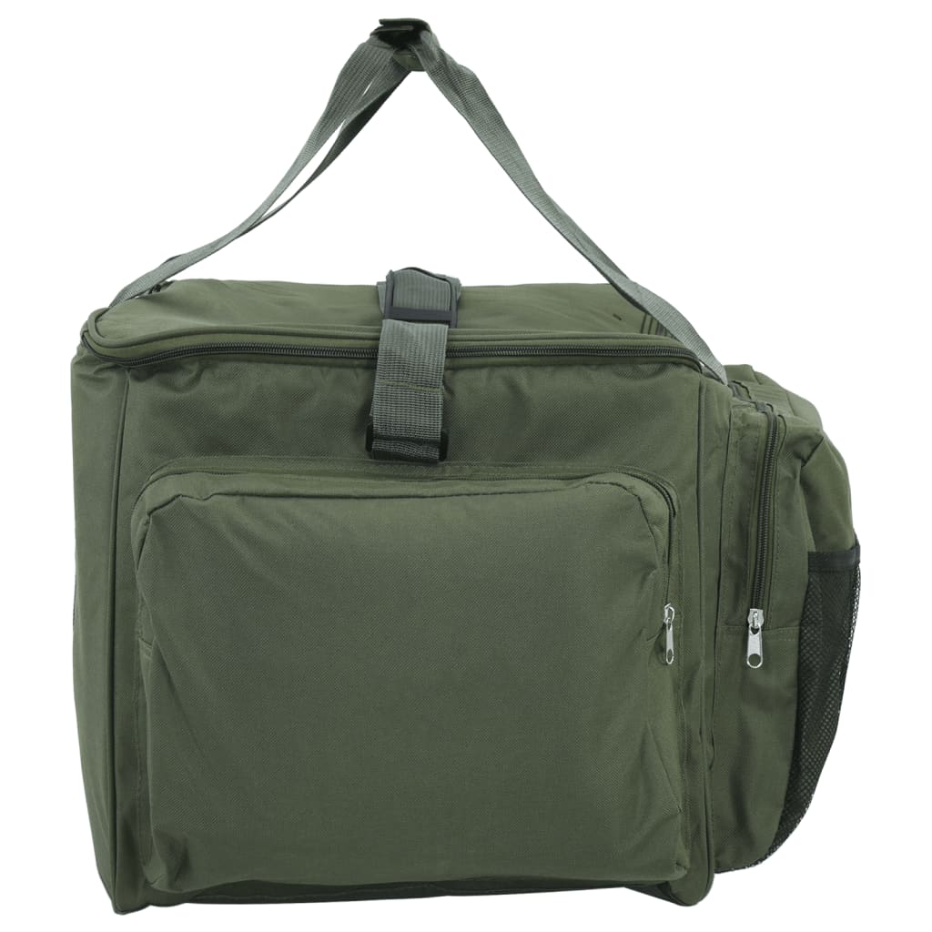 vidaXL Fishing Bag Waterproof Dark Green Oxford Fabric 6