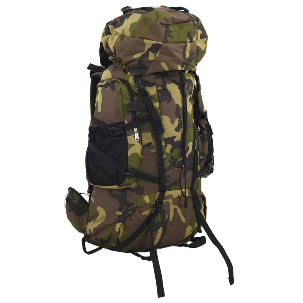 vidaXL Hiking Backpack Green Camouflage 60 L Oxford Fabric 1