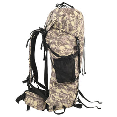 vidaXL Hiking Backpack Camel Brown Camouflage 60 L Oxford Fabric 2