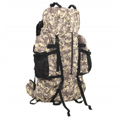 vidaXL Hiking Backpack Camel Brown Camouflage 80 L Oxford Fabric 1