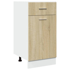 Kitchen Base Cabinet "Lyon" Engineered Wood Sonoma oak 1x bottom cabinet (1 door 1 drawer) 30–1x hanging cabinet (1 door) 30 cm wide 100 cm high 1x bottom cabinet (1 door 1 drawer) 40 cm