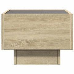vidaXL Side Table with LED Sonoma Oak 40x40x30 cm Engineered Wood 6