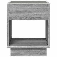 vidaXL Coffee Table with Infinity LED Grey Sonoma 40x40x50 cm 6
