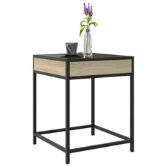 vidaXL Coffee Table with Infinity LED Sonoma Oak 40x40x51 cm 5