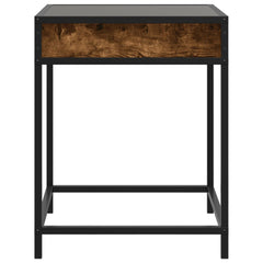 vidaXL Coffee Table with Infinity LED Smoked Oak 40x40x51 cm 6