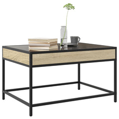 vidaXL Coffee Table with Infinity LED Sonoma Oak 70x50x41 cm 5