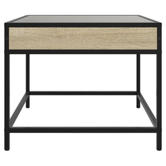 vidaXL Coffee Table with Infinity LED Sonoma Oak 70x50x41 cm 6