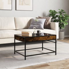 vidaXL Coffee Table with Infinity LED Smoked Oak 70x50x41 cm 4