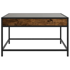 vidaXL Coffee Table with Infinity LED Smoked Oak 70x50x41 cm 6