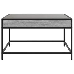 vidaXL Coffee Table with Infinity LED Grey Sonoma 70x50x41 cm 6