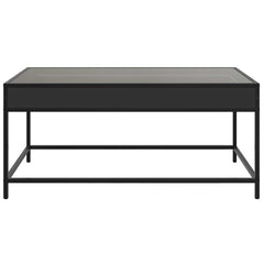 vidaXL Coffee Table with Infinity LED Black 90x50x41 cm 6