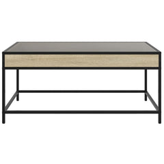 vidaXL Coffee Table with Infinity LED Sonoma Oak 90x50x41 cm 6