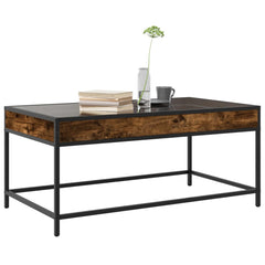 vidaXL Coffee Table with Infinity LED Smoked Oak 90x50x41 cm 5