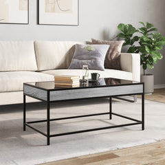 vidaXL Coffee Table with Infinity LED Grey Sonoma 90x50x41 cm 4