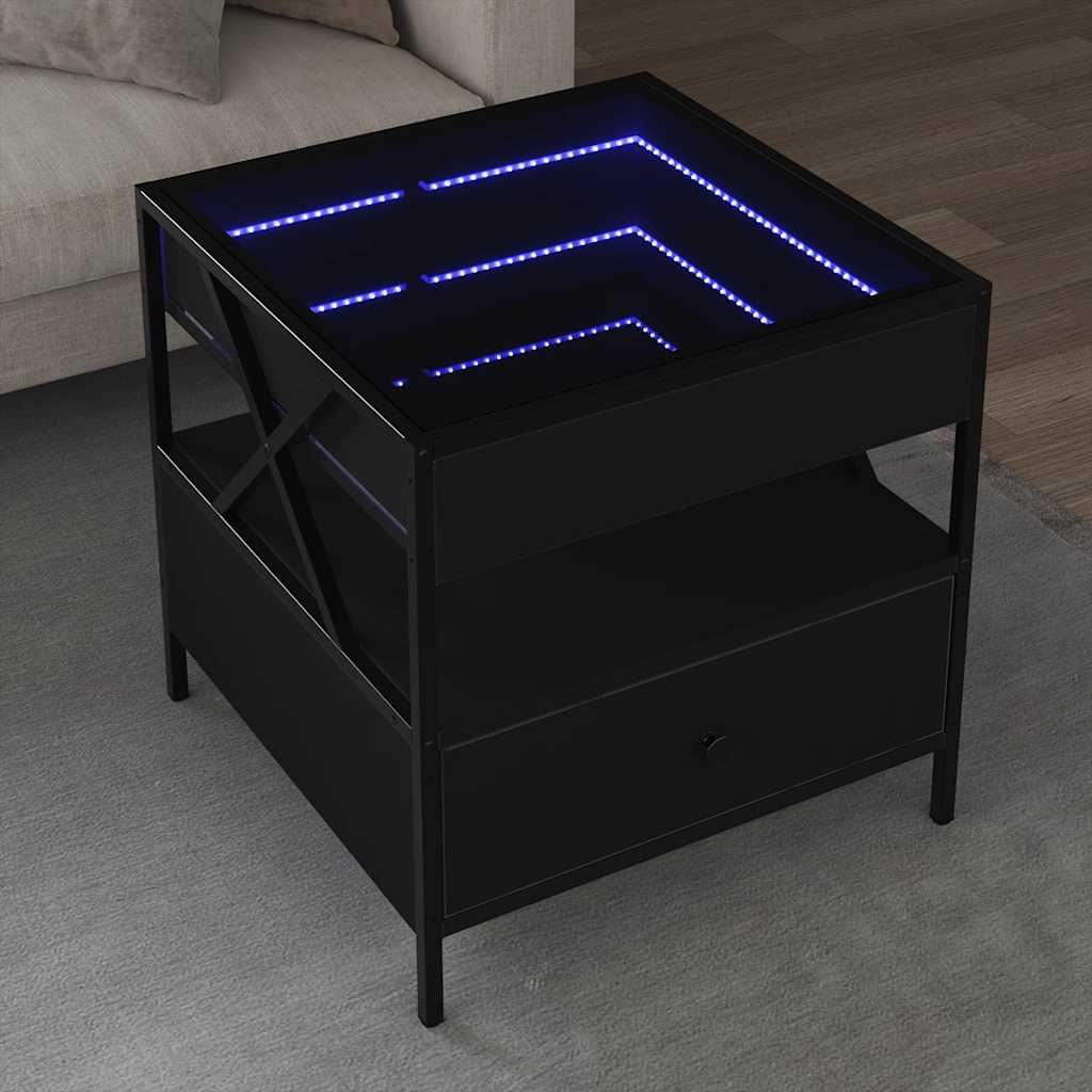 vidaXL Coffee Table with Infinity LED