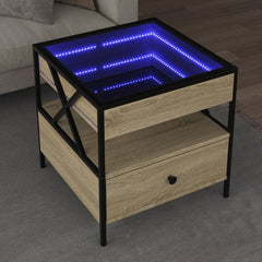 vidaXL Coffee Table with Infinity LED