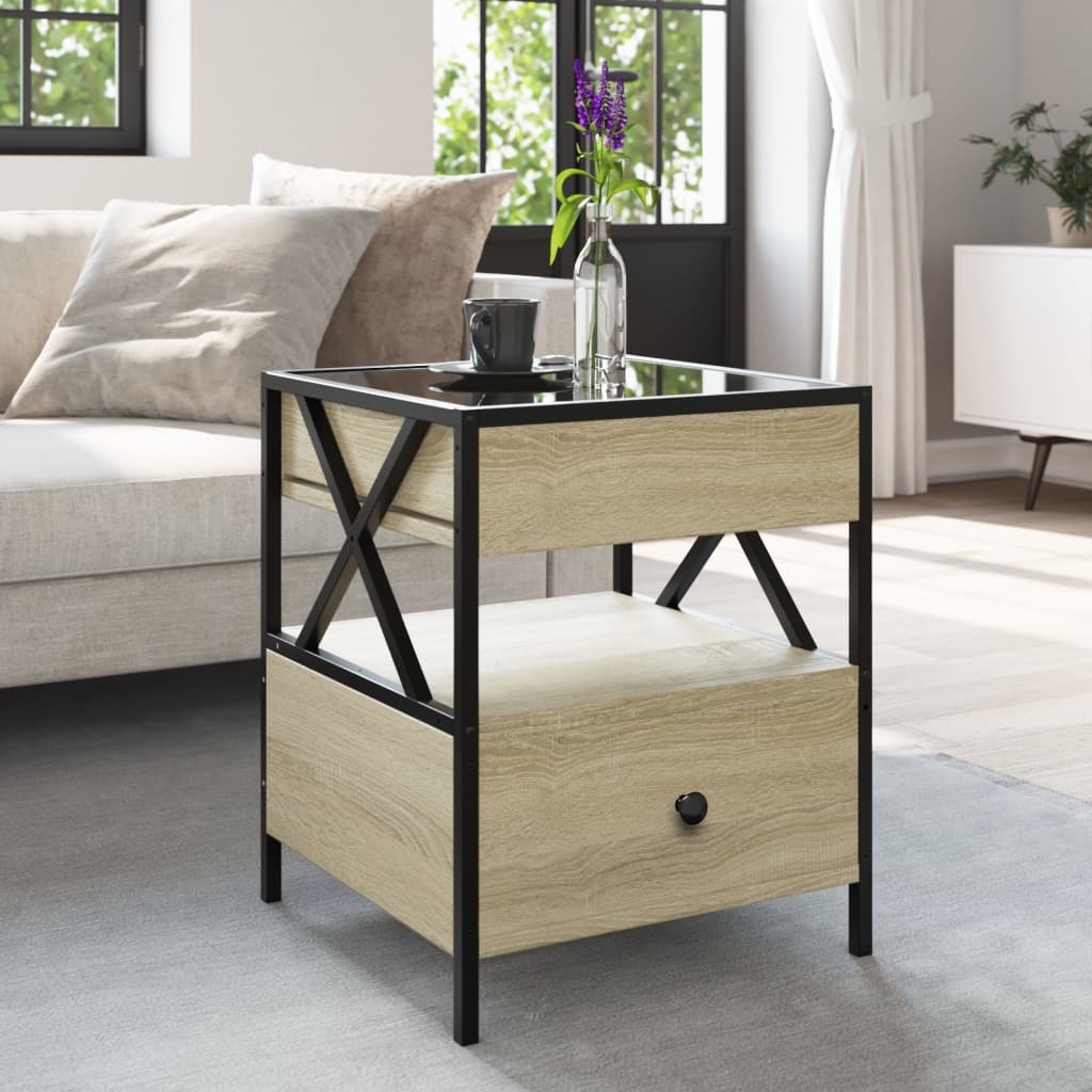 Coffee Table with Infinity LED Sonoma oak