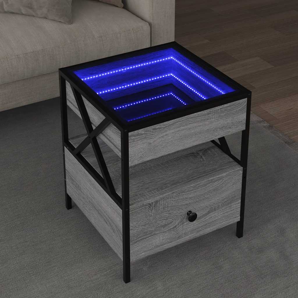 vidaXL Coffee Table with Infinity LED