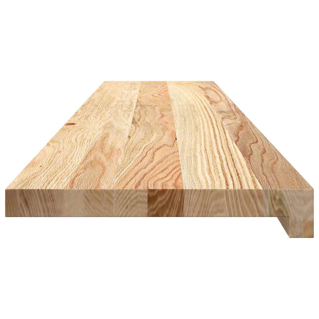 Stair Treads Untreated Solid Wood Oak Depth 25 cm 4 pcs Natural 120 cm