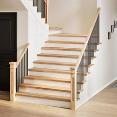 Stair Treads Untreated Solid Wood Oak Depth 25 cm 8 pcs Natural 110 cm
