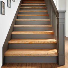 Stair Treads Solid Wood Oak Depth 30 cm 12 pcs Light Brown 100 cm