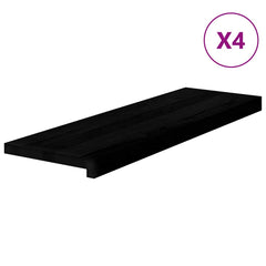 vidaXL Stair Treads 4 pcs Brown Black 80x30x2 cm Solid Wood Oak 2