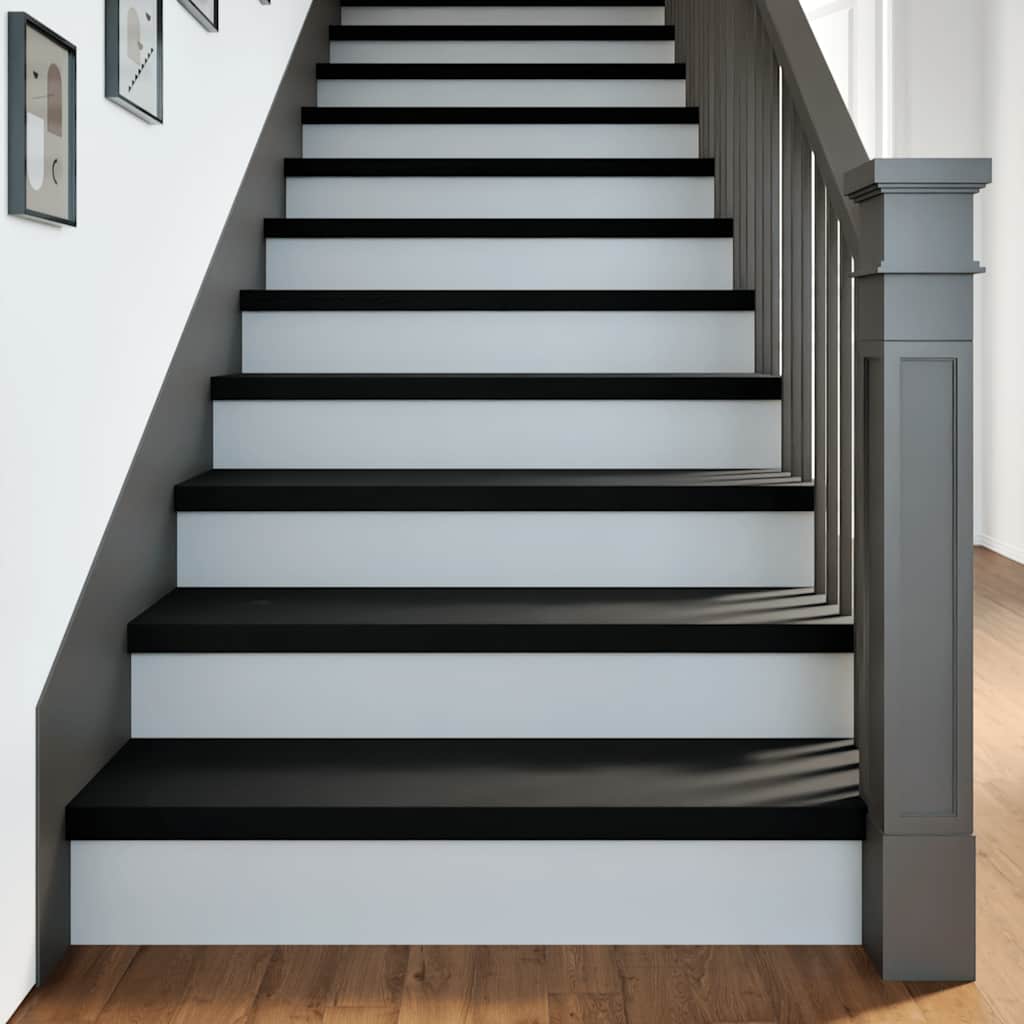 Stair Treads Brown Black Solid Wood Oak