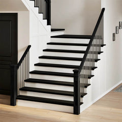 Stair Treads Brown Black Solid Wood Oak