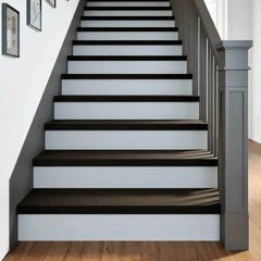 vidaXL Stair Treads 12 pcs Brown Black 90x25x2 cm Solid Wood Oak 1