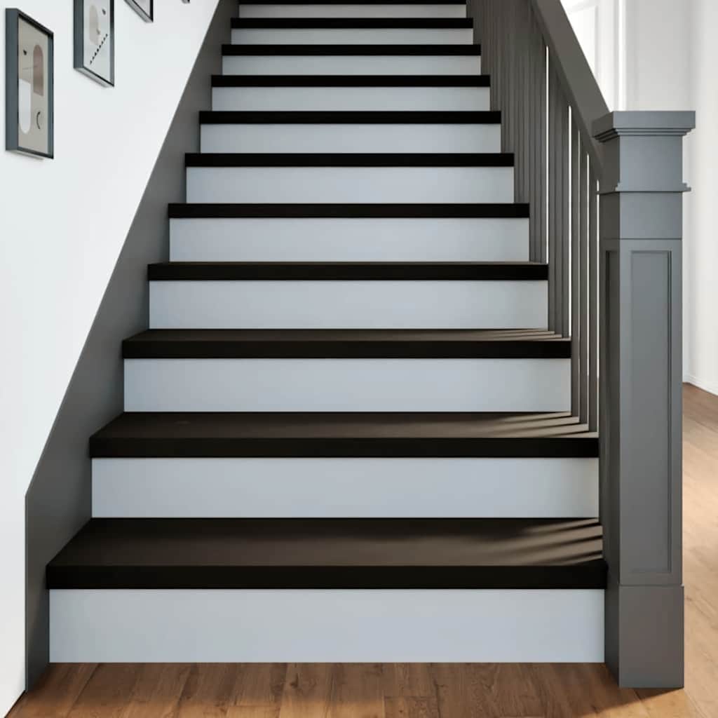 Stair Treads Brown Black Solid Wood Oak