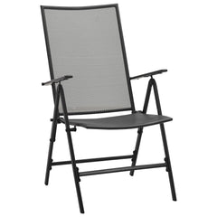 vidaXL Reclining Garden Chair Set 5 pcs Anthracite Powder-coated Steel 4