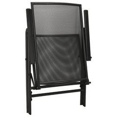vidaXL Reclining Garden Chair Set 5 pcs Anthracite Powder-coated Steel 6