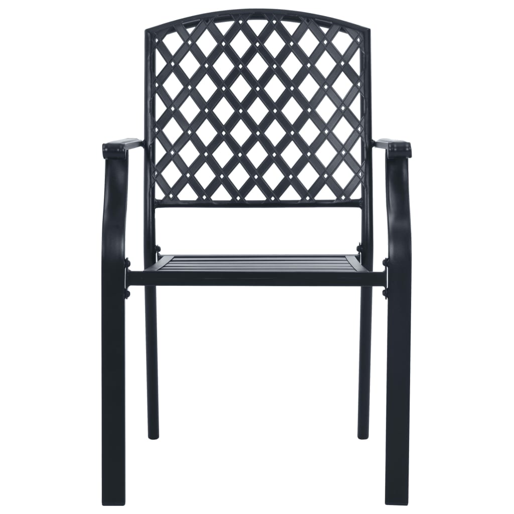 vidaXL Stackable Garden Chair Set 5 pcs Anthracite Powder-coated Steel 5