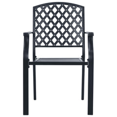 vidaXL Stackable Garden Chair Set 5 pcs Anthracite Powder-coated Steel 5