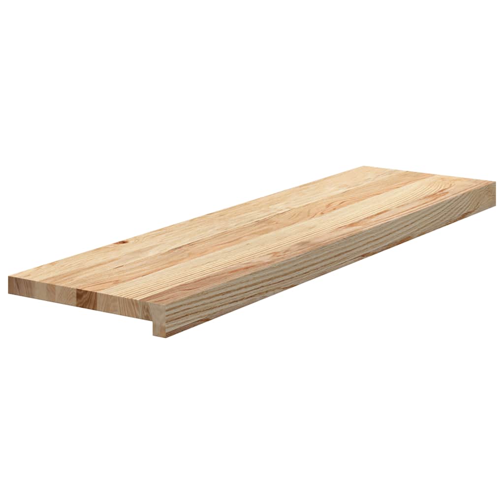 vidaXL Stair Treads 2 pcs Untreated 90x25x2 cm Solid Wood Oak 3