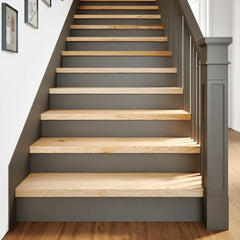 vidaXL Stair Treads 2 pcs Untreated 90x25x2 cm Solid Wood Oak 1
