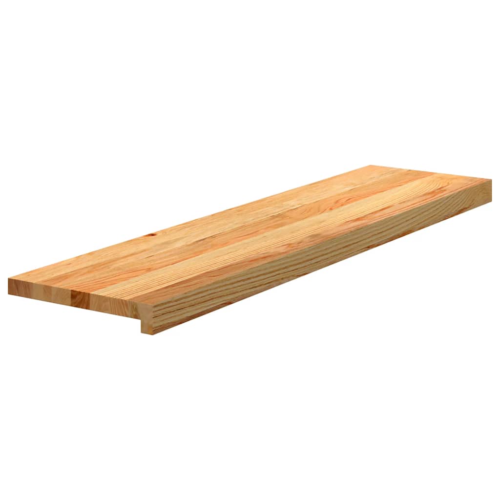 vidaXL Stair Treads 2 pcs Light Brown 100x25x2 cm Solid Wood Oak 3