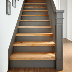 Stair Treads Solid Wood Oak Depth 30 cm 2 pcs Light Brown 80 cm