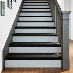 vidaXL Stair Treads 2 pcs Brown Black 100x25x2 cm Solid Wood Oak 1