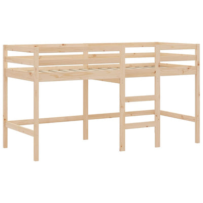 Kids' Loft Bed with Tunnel Blue 90x190 cm Solid Wood Pine