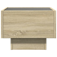 vidaXL Bedside Table with Infinity LED Sonoma Oak 40x40x30 cm 6