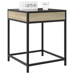 vidaXL Bedside Table with Infinity LED Sonoma Oak 40x40x51 cm 5