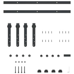 vidaXL Sliding Cabinet Door Kit 122 cm Carbon Steel 4