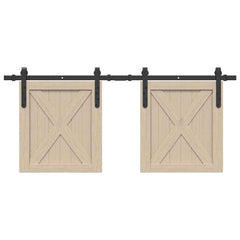 vidaXL Sliding Cabinet Door Kit 122 cm Carbon Steel 1