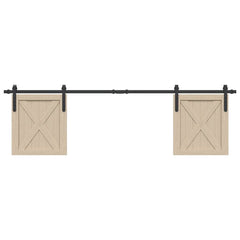 vidaXL Sliding Cabinet Door Kit 183 cm Carbon Steel 1